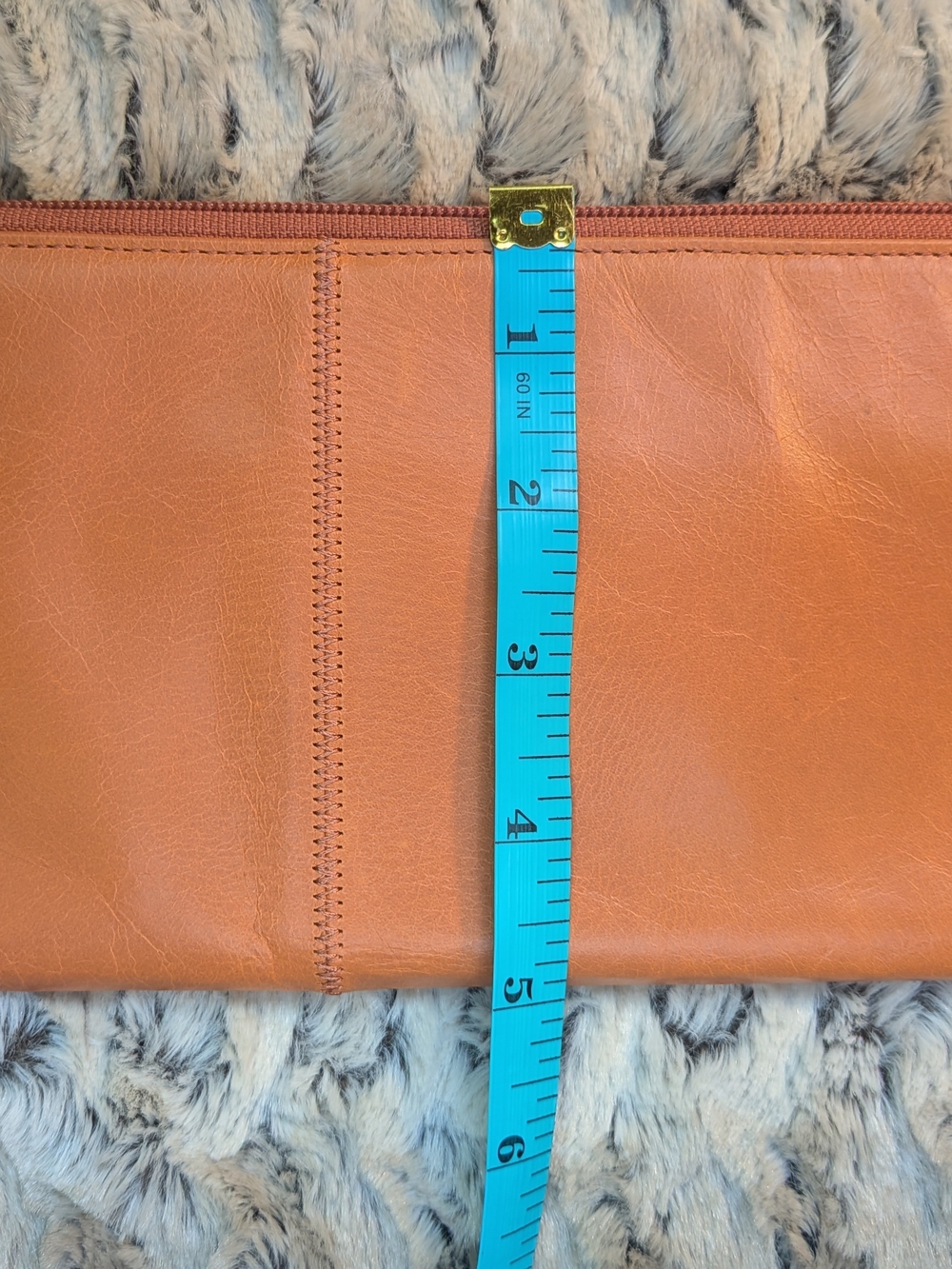 Bag | HOBO Vida Vintage Leather Wristlet Clutch Wallet Organizer Orange Sunset - Picture 4 of 9